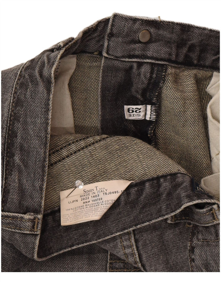 Armani Herren Straight Jeans W29 L33 Graue Baumwolle