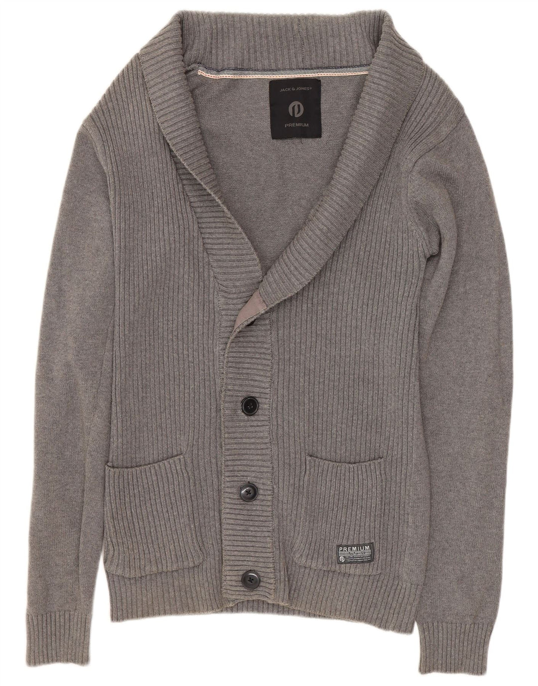 JACK & JONES Herren-Strickjacke, Größe S, Grau