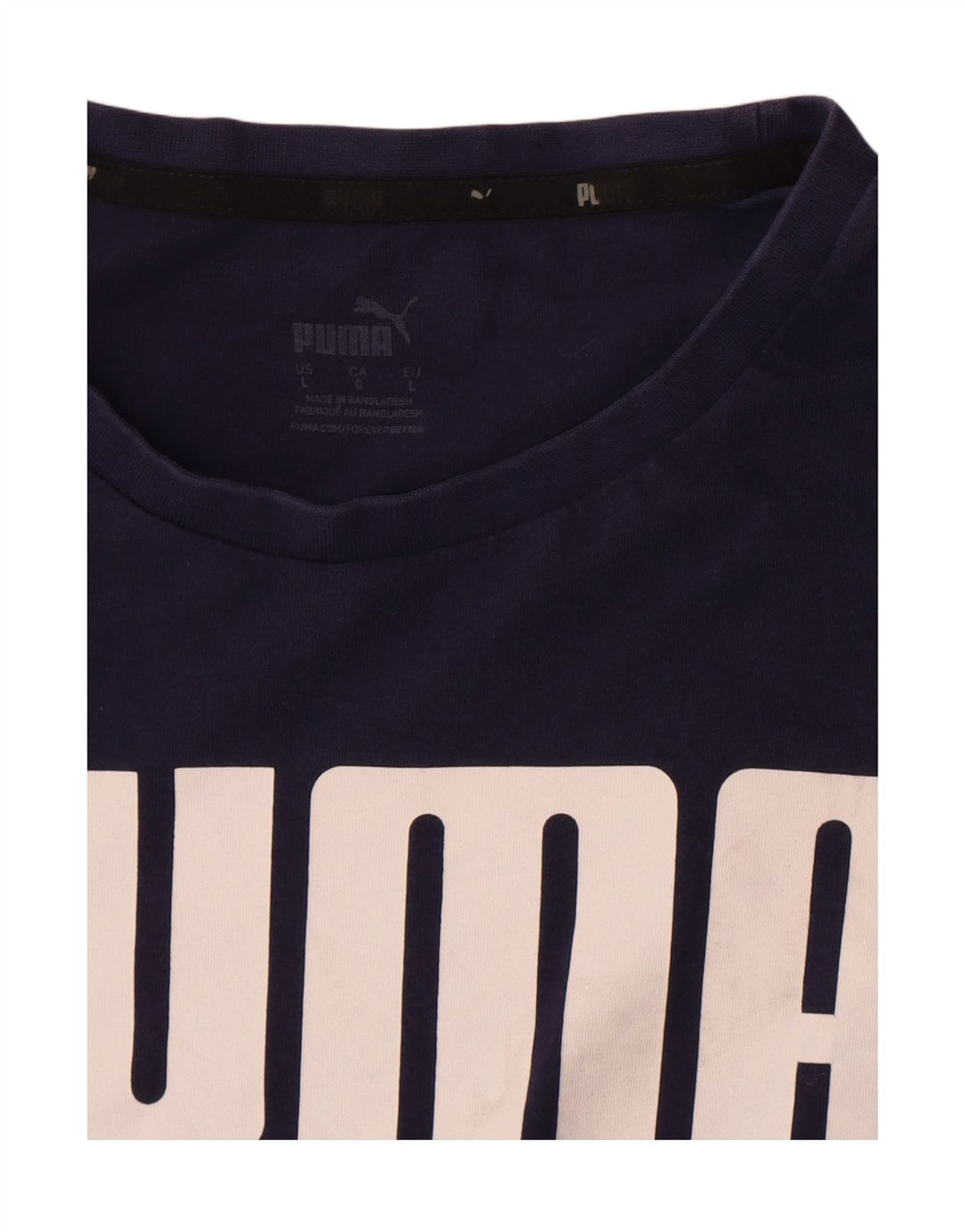 Puma Herren Grafik T-Shirt Top Large Marineblau