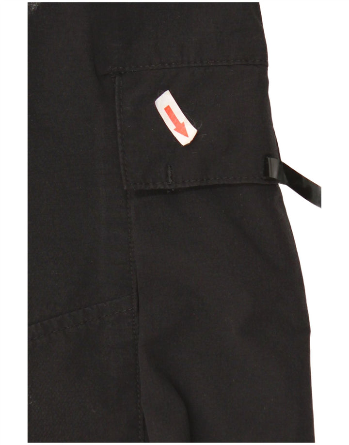 Zara Herren Crop Tapered Cargohose M W32 L24 Schwarz