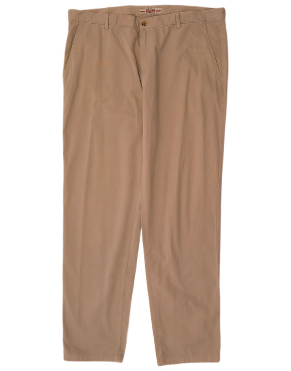 Pierre Cardin Herren gerade Chinohose EU 54 2XL W40 L34 Beige Baumwolle