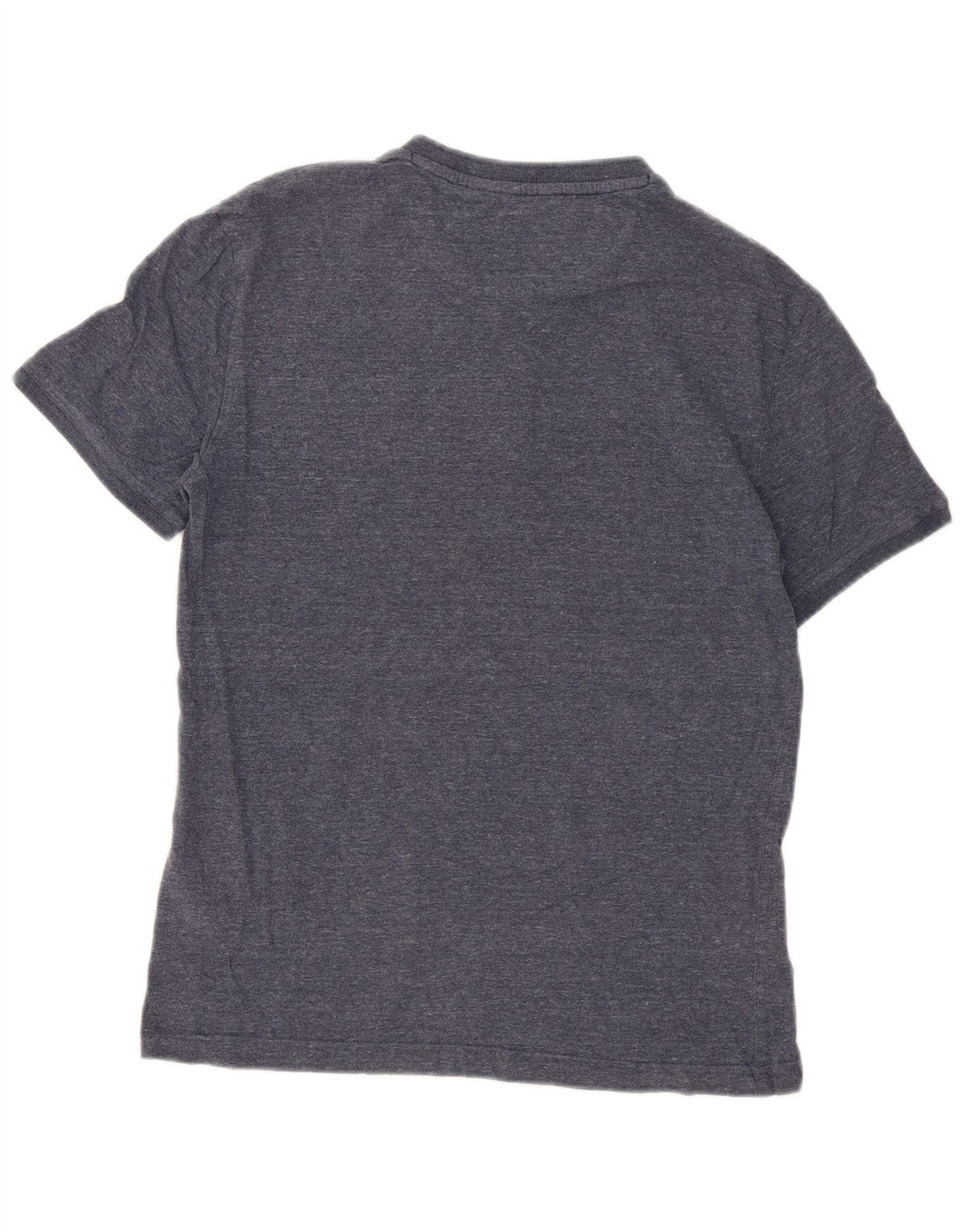 Superdry Herren T-Shirt-Oberteil aus mittelblau gefleckter Baumwolle
