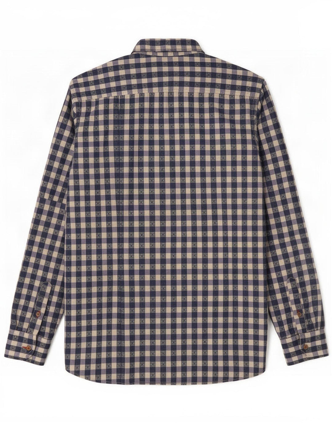 Ted Baker Herrenhemd, Größe 4, groß, lila Gingham-Baumwolle