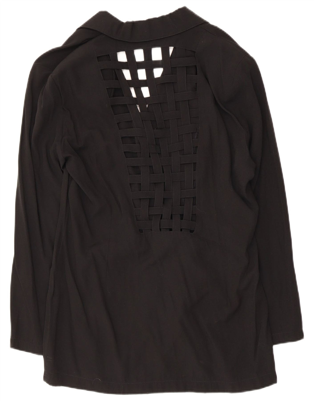 Vintage Damen 2-Knopf-Blazerjacke UK 14 Medium Schwarz