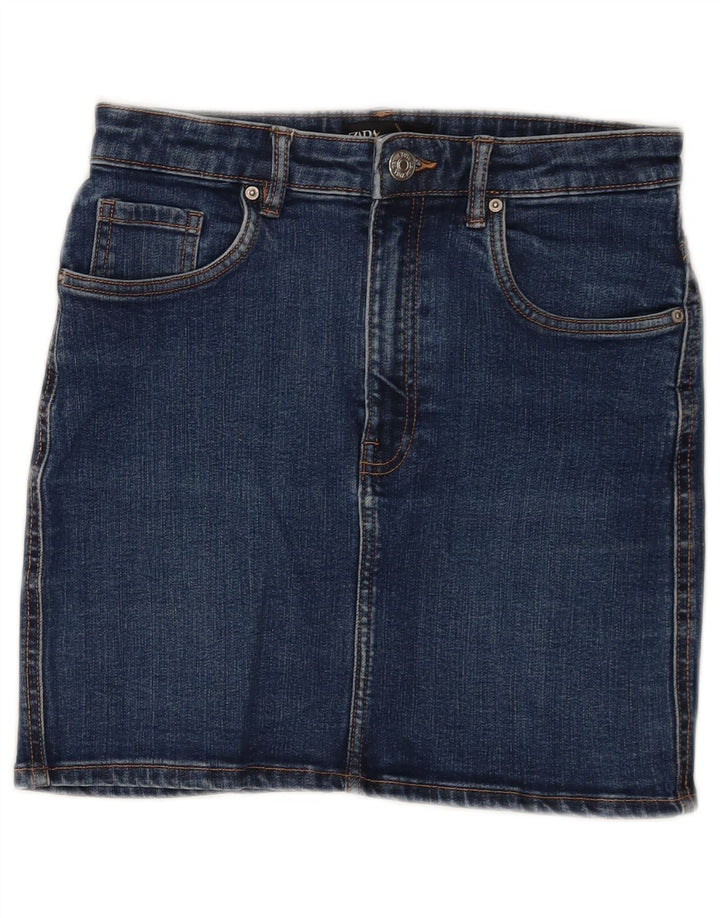 Zara Damen Mini-Jeansrock Medium W28 Blau