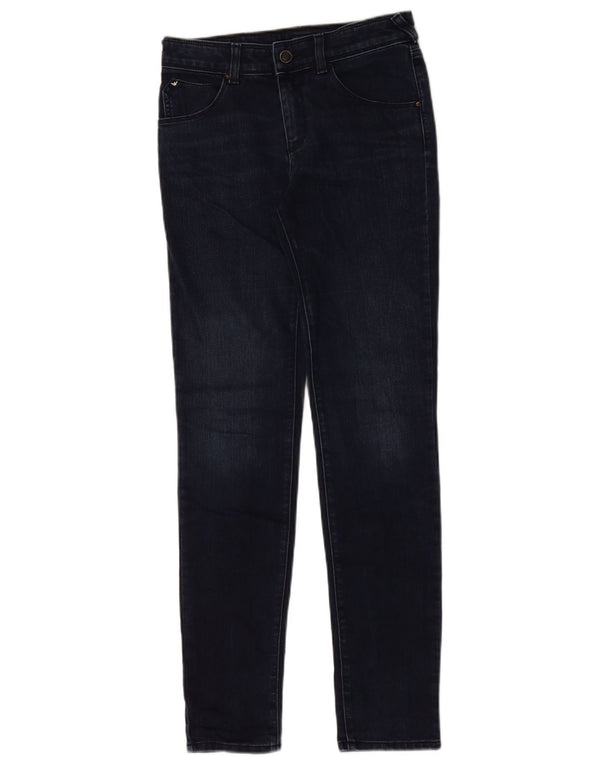 Armani Damen Slim Jeans W26 L29 Marineblaue Baumwolle