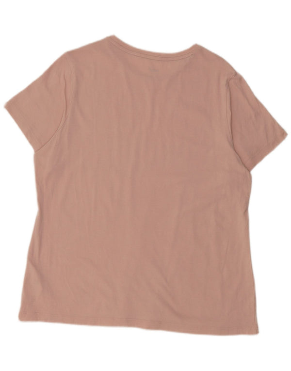 Puma Damen Grafik T-Shirt Top UK 18 XL Rosa Baumwolle