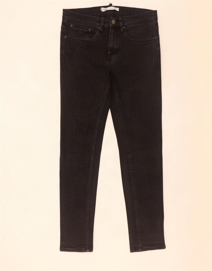 Zara Herren Slim Jeans EU 38 Small W30 L30 Schwarz