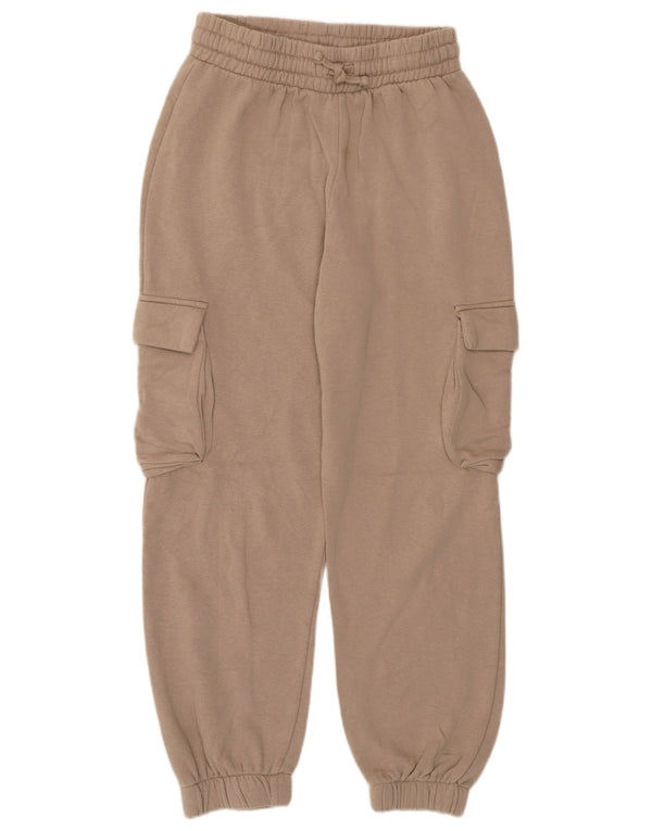 Zara Damen-Trainingshose, Jogginghose, Größe S, Beige, Baumwolle