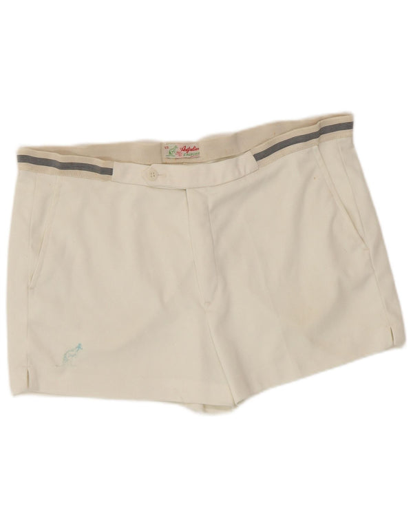 AUSTRALIAN L'ALPINA Herren-Freizeitshorts mit Standard-Passform IT 52 XL W34 Weiß