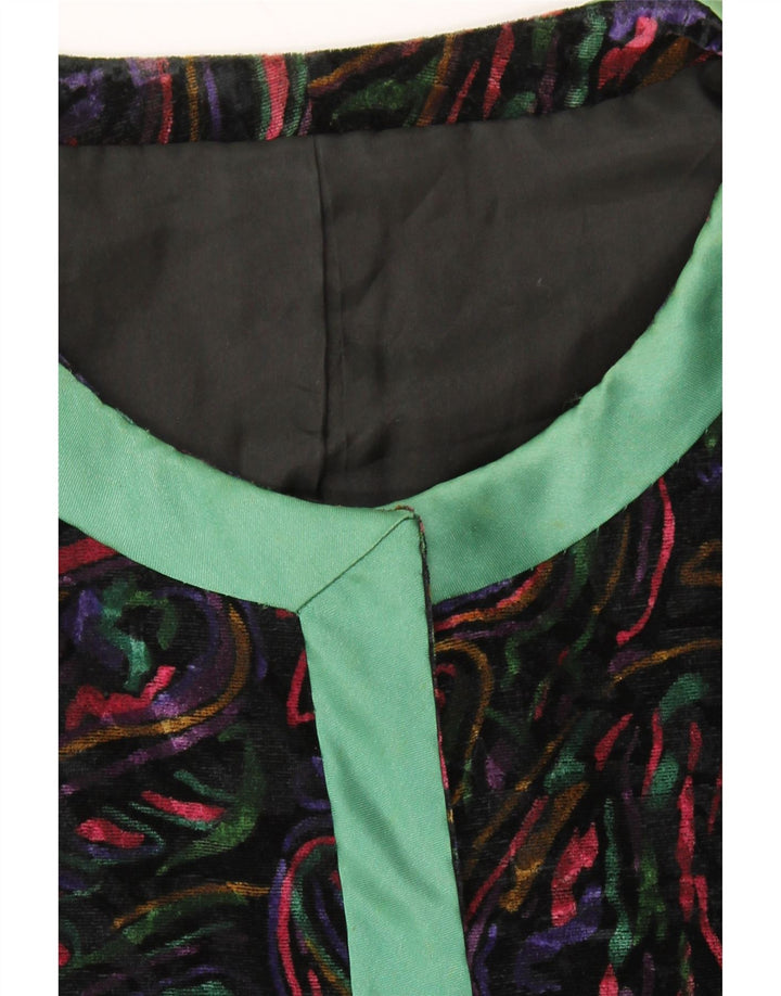 VINTAGE Damen 1 Knopf 2-teiliges Rockset UK 12 Medium W32 Mehrfarbig