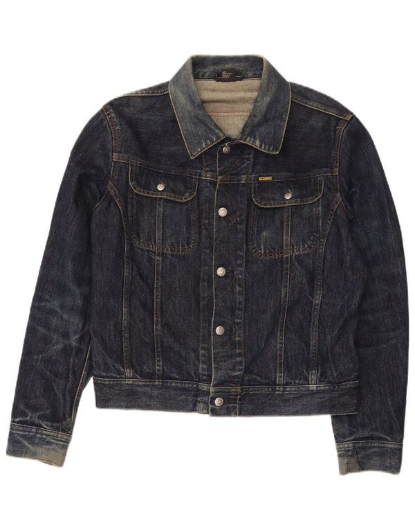 Diesel Damen Jeansjacke UK 14 Medium Marineblau Baumwolle