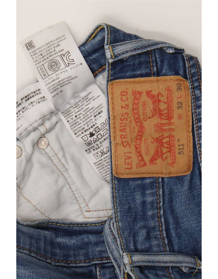 Levi's Herren 511 Slim Jeans W32 L30 Blaue Baumwolle