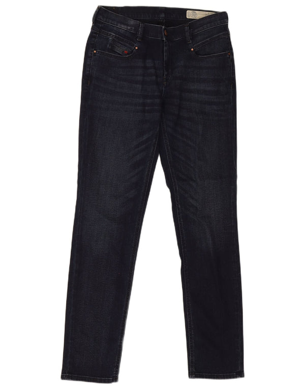Diesel Damen Belthy Low Waist Slim Fit Straight Jeans W26 L30 Marineblau