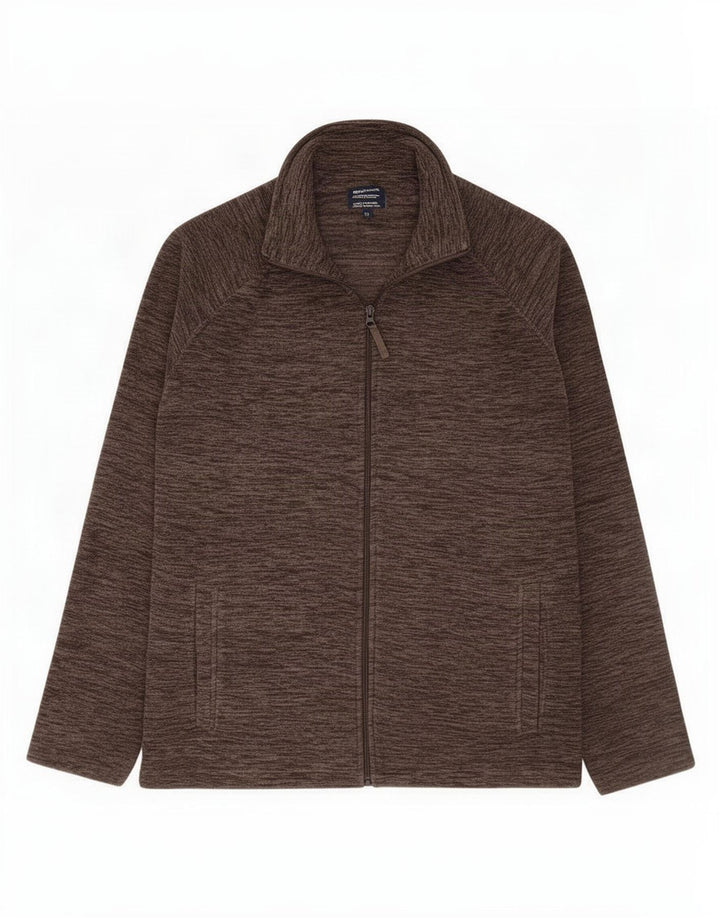 Mountain Warehouse Herren-Fleecejacke, UK 40, großes braun geflecktes Polyester