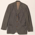 Hugo Boss Herren-Blazer mit 3 Knöpfen, EU 50, große graue Schurwolle