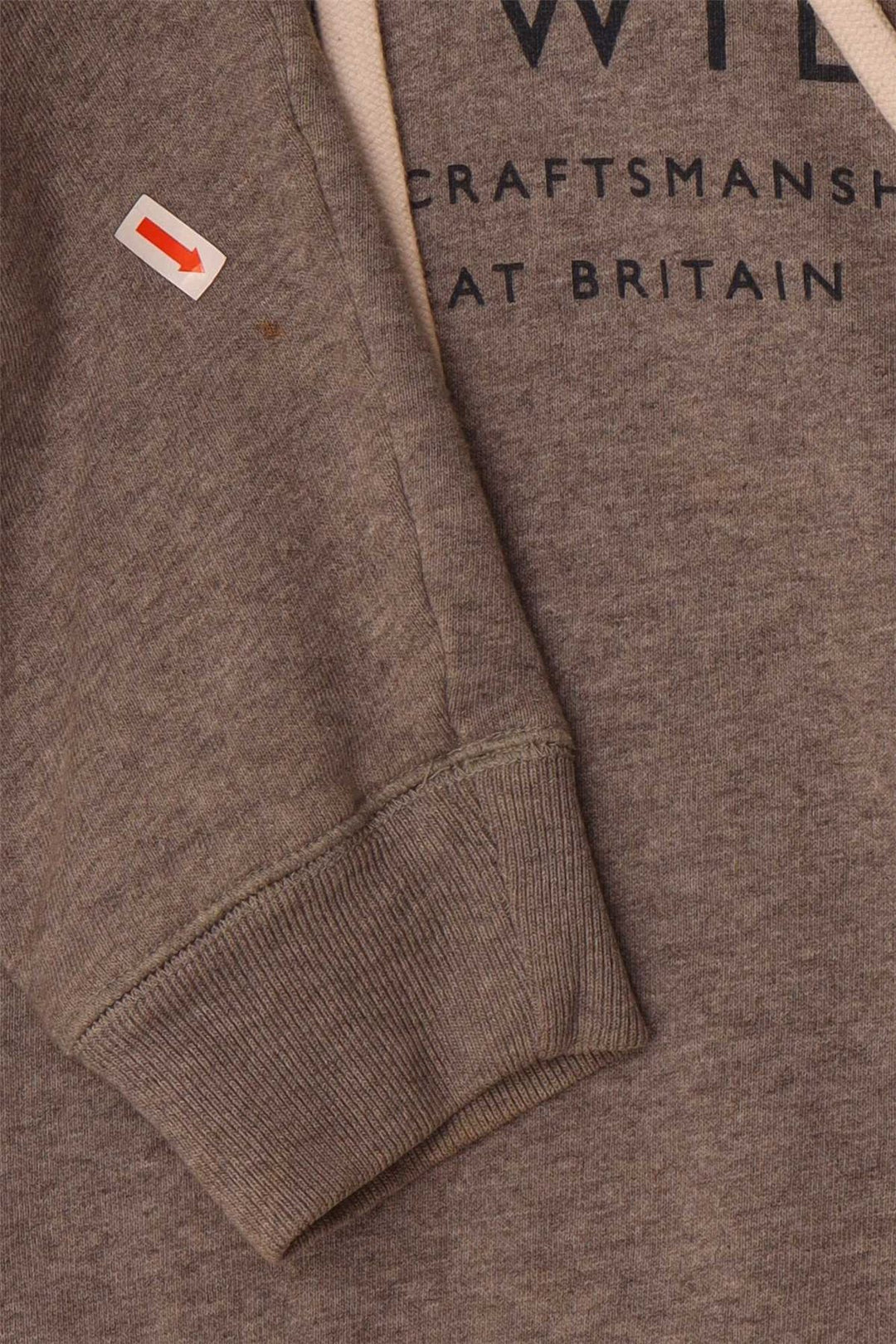 JACK WILLS Mens Graphic Hoodie Jumper Small Grey Cotton