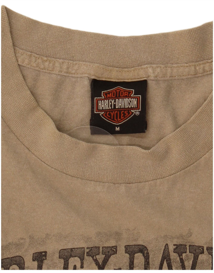 Harley Davidson Herren-T-Shirt mit Grafik, mittelbeige Baumwolle