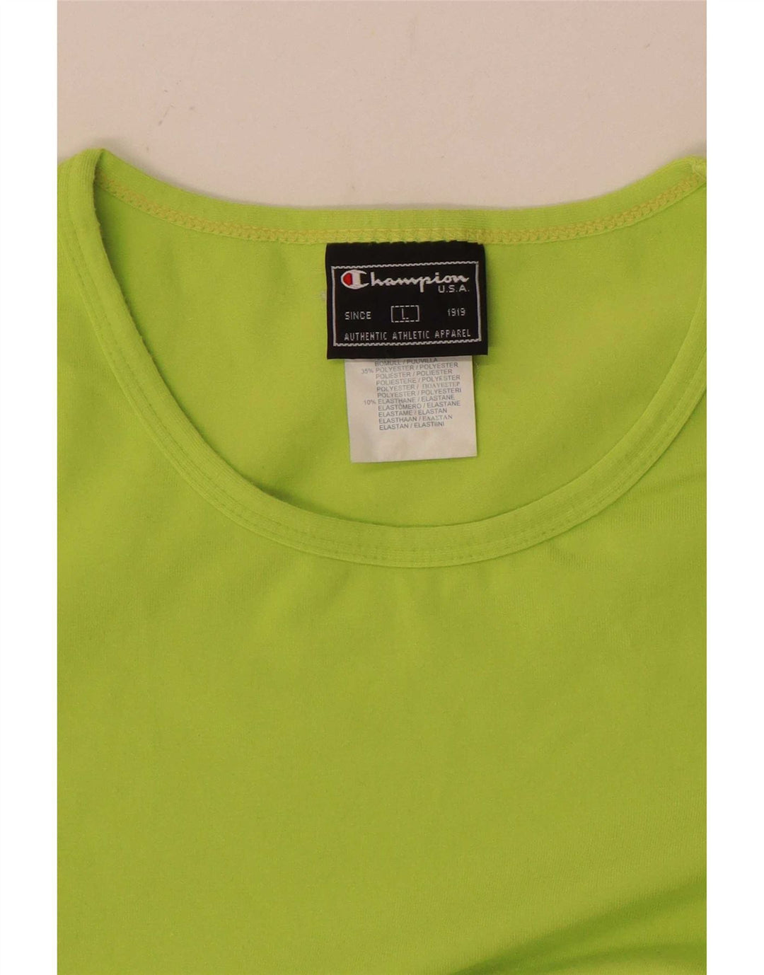 Champion Damen T-Shirt Top UK 14 Large Grün Polyester
