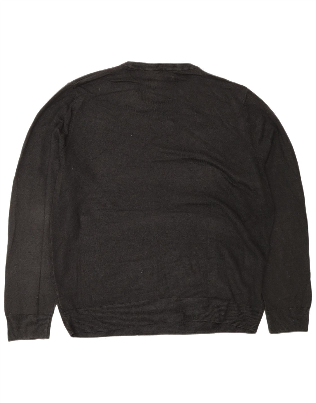 MARKS & SPENCER Herren-Pullover mit Rundhalsausschnitt, XL, schwarzes Acryl