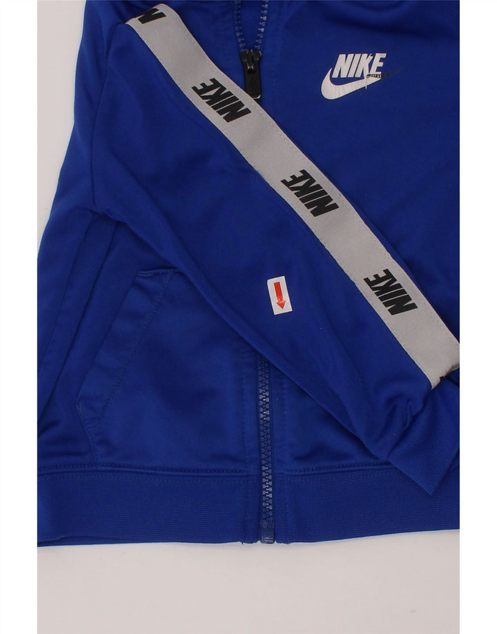 NIKE Baby-Jungen-Trainingsanzug-Topjacke mit Grafik, 18–24 Monate, blaues Farbblockdesign