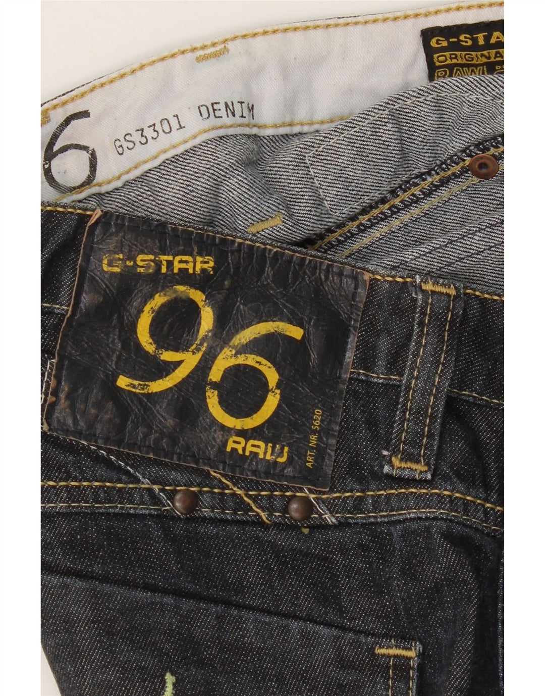 G-Star Damen 3301 Graphic Slim Jeans W30 L29 Blau