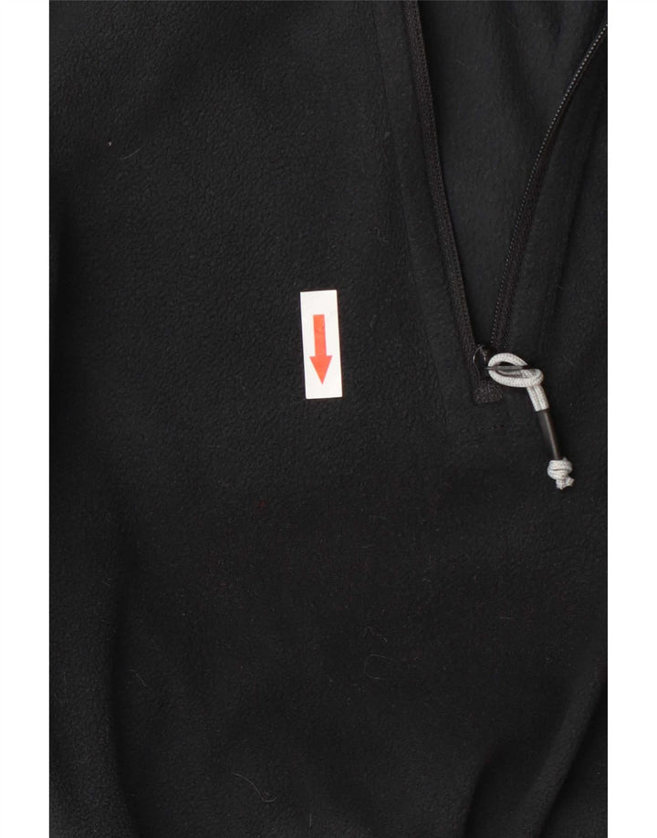 Berghaus Herren-Fleecepullover mit Reißverschluss am Hals, mittelschwarzes Farbblock-Polyester