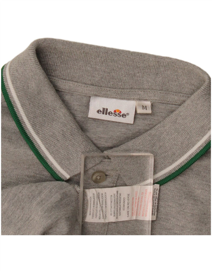 Ellesse Damen-Poloshirt aus mittelgrau gesprenkelter Baumwolle