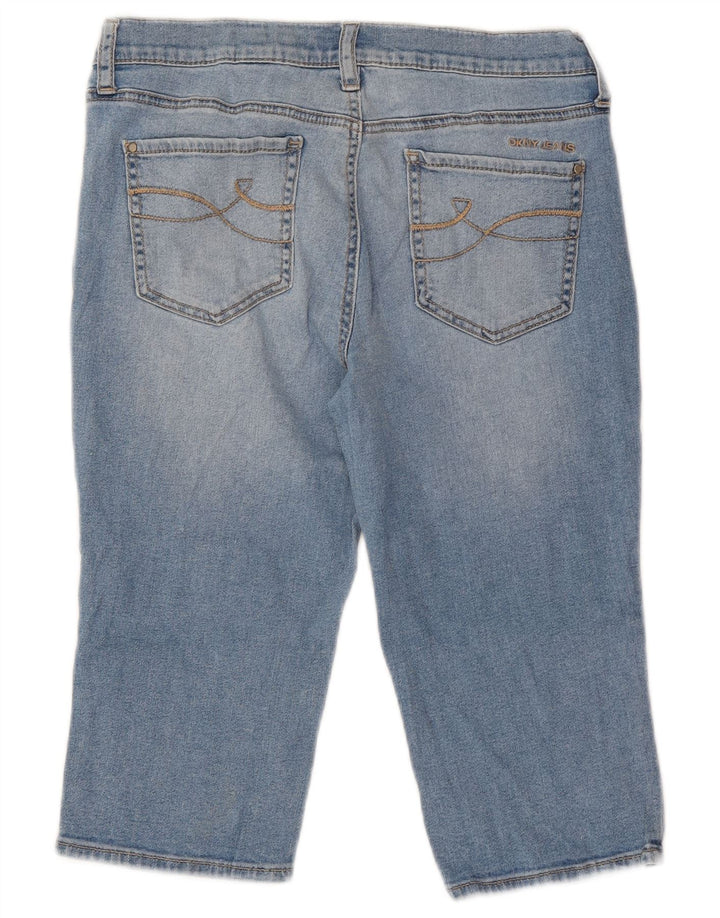 Dkny Damen Bermuda Denim Shorts US 4 Small W27 Blaue Baumwolle