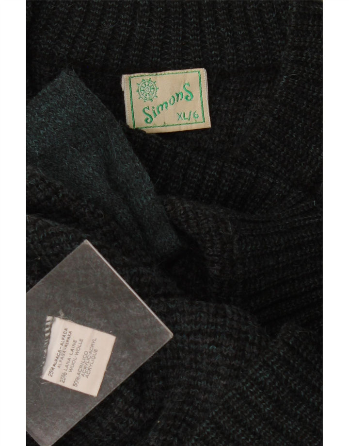 VINTAGE Herren Strickjacke XL Grau Acryl