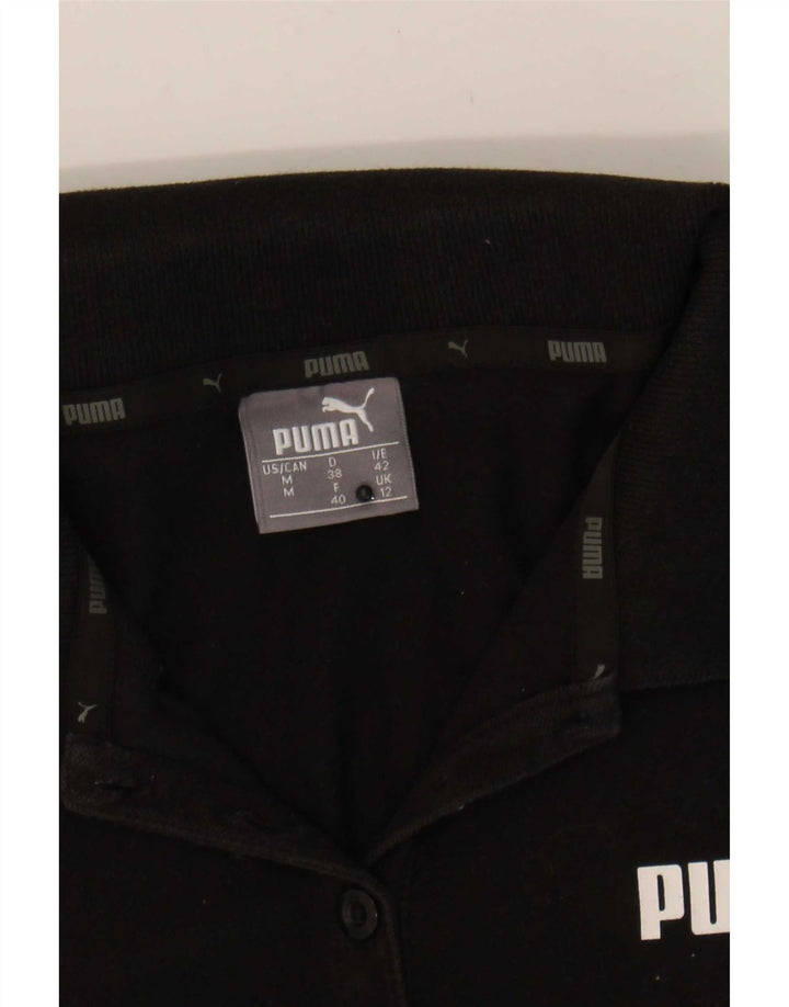 Puma Damen Poloshirt UK 12 Medium Schwarz