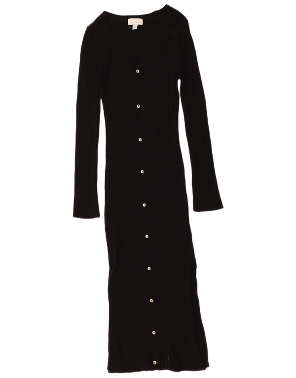 Topshop Maxi-Bodycon-Kleid für Damen, Größe S, Größe S, Schwarz, Acryl