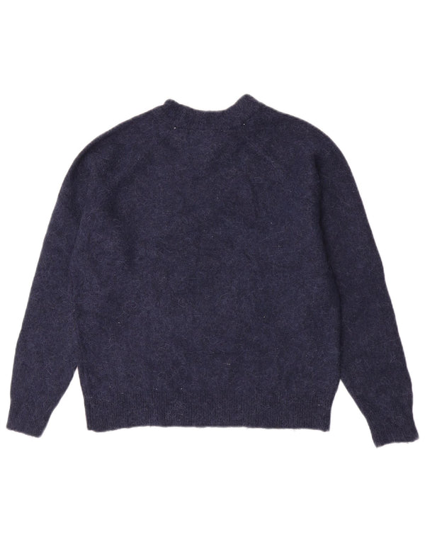 Zara Damen-Pullover mit Rundhalsausschnitt, Gr. 10, Größe S, Marineblau, Polyamid