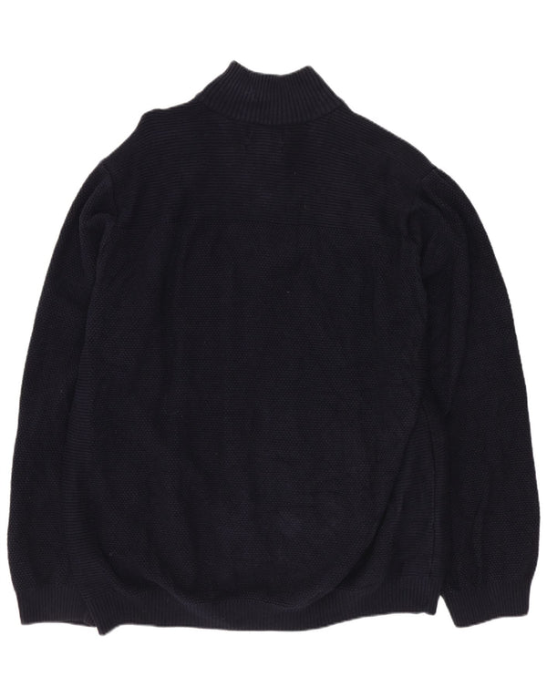 MARKS & SPENCER Herren Strickjacke 2XL Marineblau Baumwolle