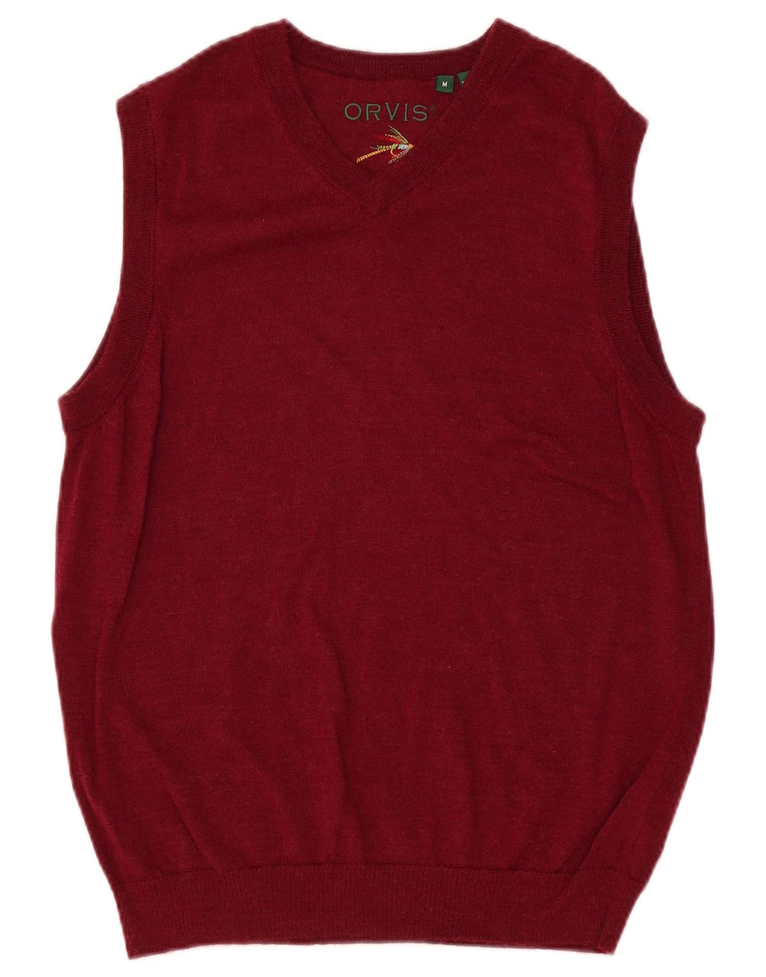 Orvis Herren-Weste-Tanktop aus Merinowolle in mittlerer Burgunderrot