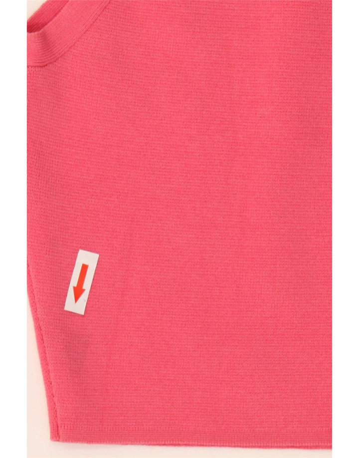 Zara Damen Crop Vest Top UK 12 Mittelrosa