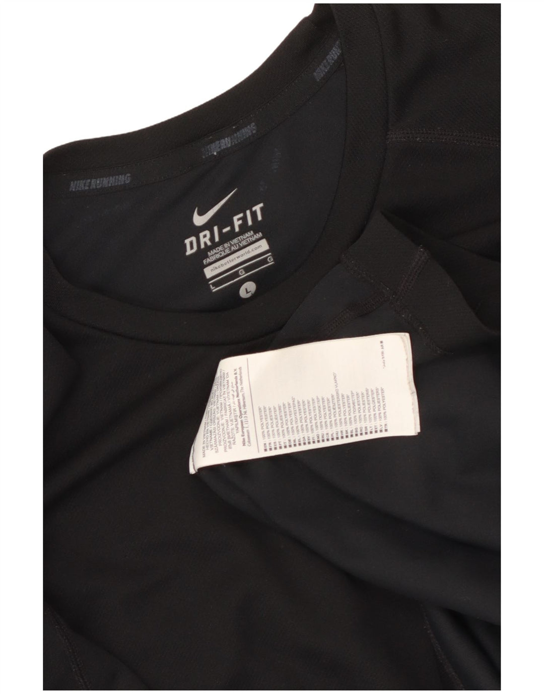Nike Herren Dri Fit Graphic T-Shirt Top Large Schwarz Polyester