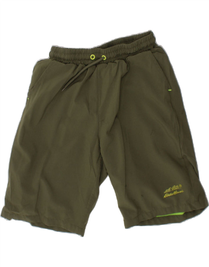 EDDIE BAUER Boys Sport Shorts 7-8 Years Small  Green Polyester Vintage Eddie Bauer and Second-Hand Eddie Bauer from Messina Hembry 