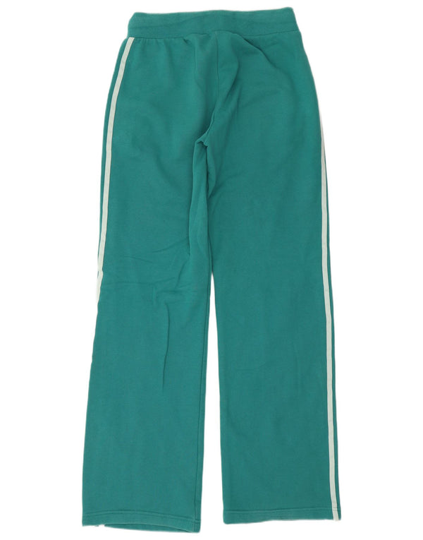Adidas Womens Tracksuit Trousers UK 12 Medium Green Cotton