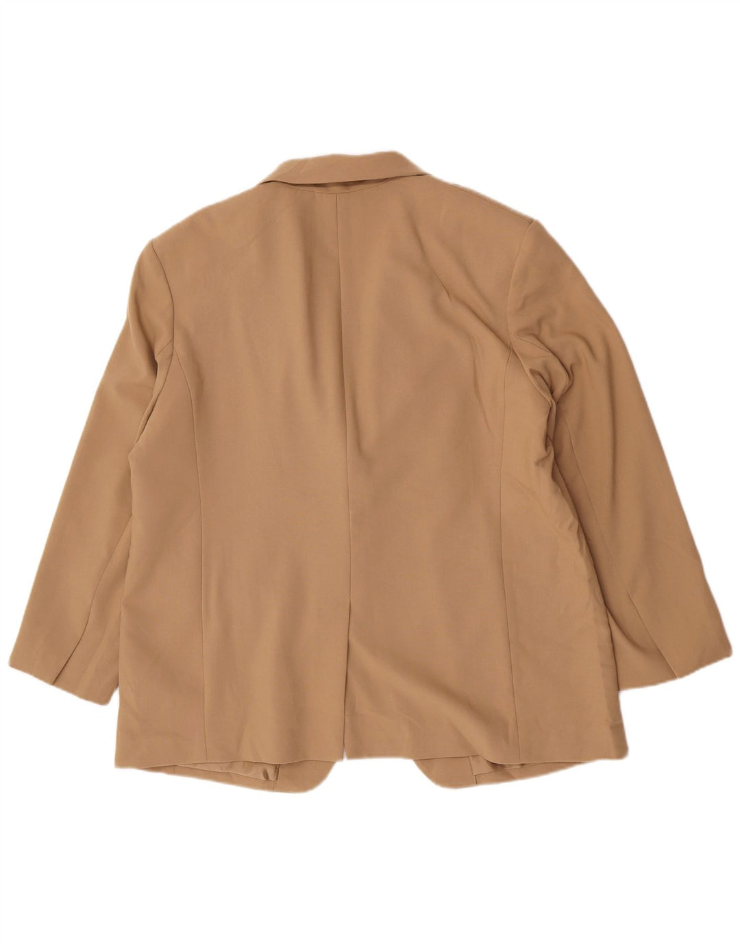 Marks & Spencer Damen 1-Knopf-Blazerjacke UK 18 XL Beige Polyester