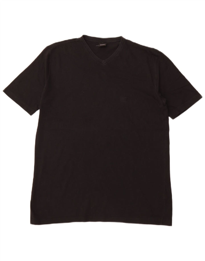 HUGO BOSS Herren T-Shirt Top Large Schwarz Baumwolle