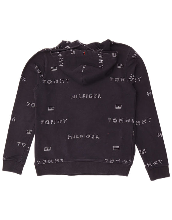 Tommy Hilfiger Kapuzenpullover mit Grafik für Jungen, 15–16 Jahre, marineblaue Baumwolle