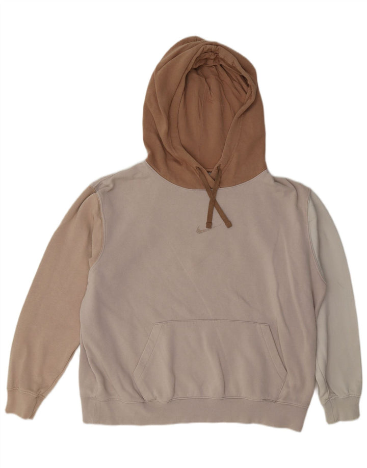Nike Damen-Pullover mit übergroßem Kapuzenpullover, Gr. 14, mittelgroß, mehrfarbig, Farbblock