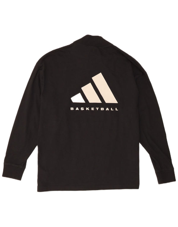 Adidas Herren Loose Fit Graphic Top Langarm Small Schwarz Baumwolle