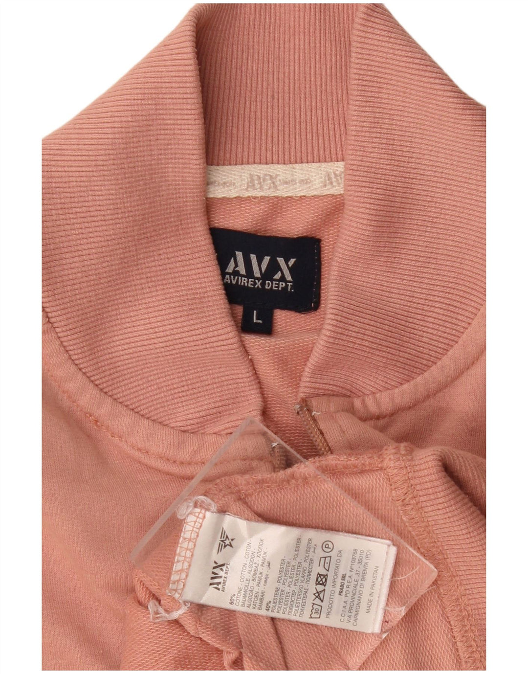 Avirex Damen-Trainingsanzug-Top-Jacke, UK 14, Größe L, Rosa, Baumwolle