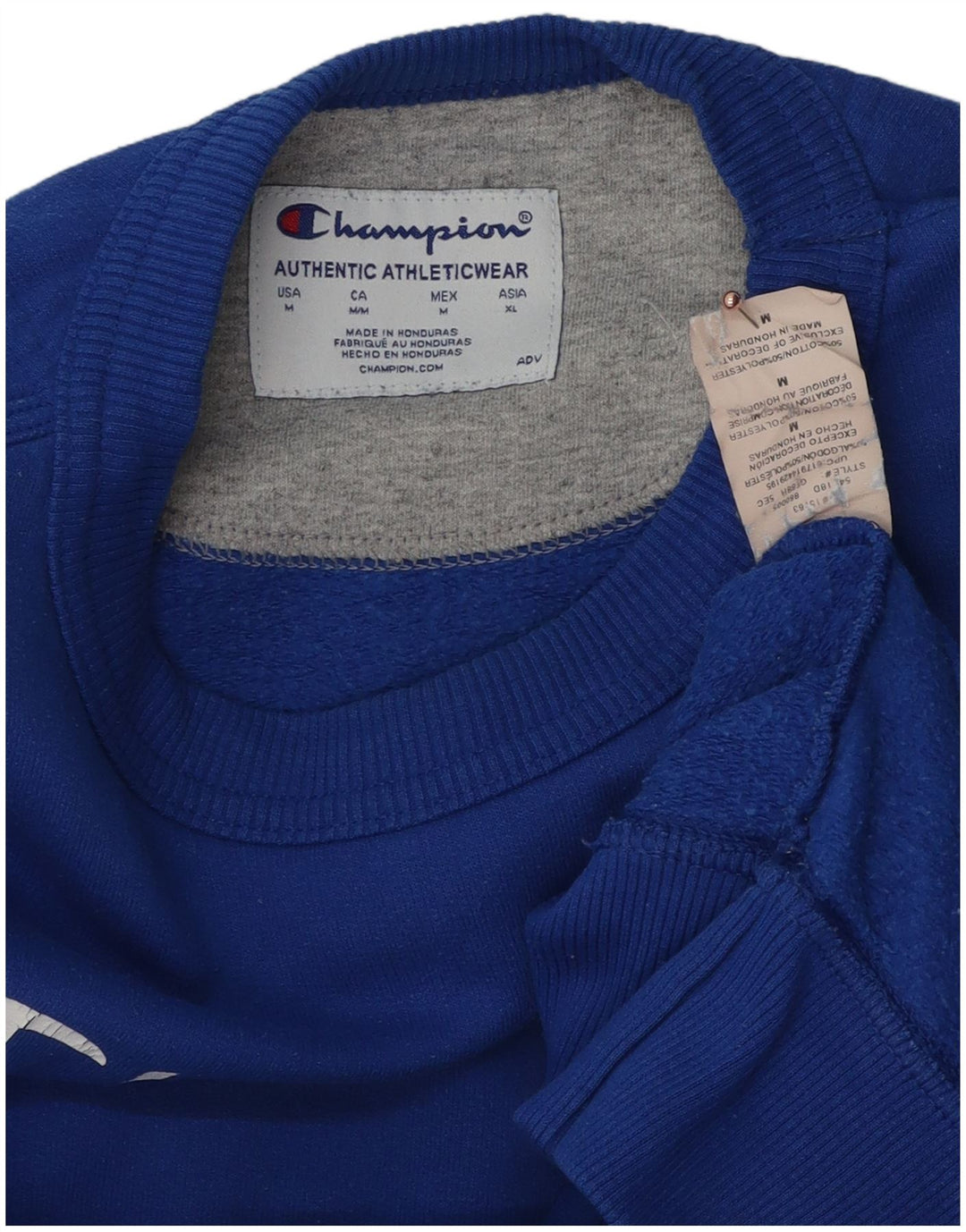 Champion Herren-Sweatshirt mit Grafik, mittelblaue Baumwolle
