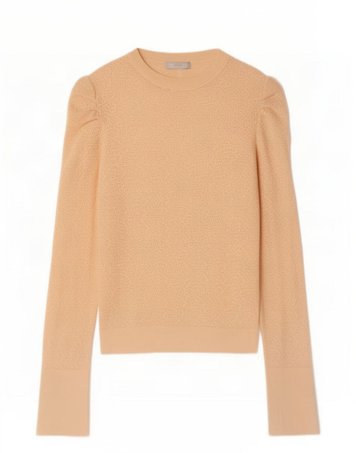Zara Damen Top Langarm UK 8 Small Beige