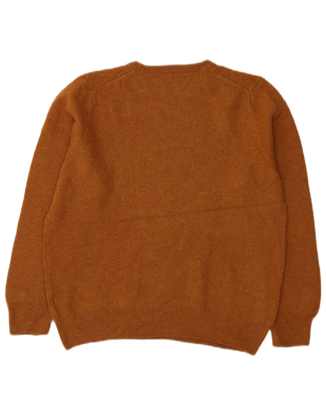 Marks & Spencer Damen-Pullover mit Rundhalsausschnitt, Gr. 14, Braun, Lammwolle