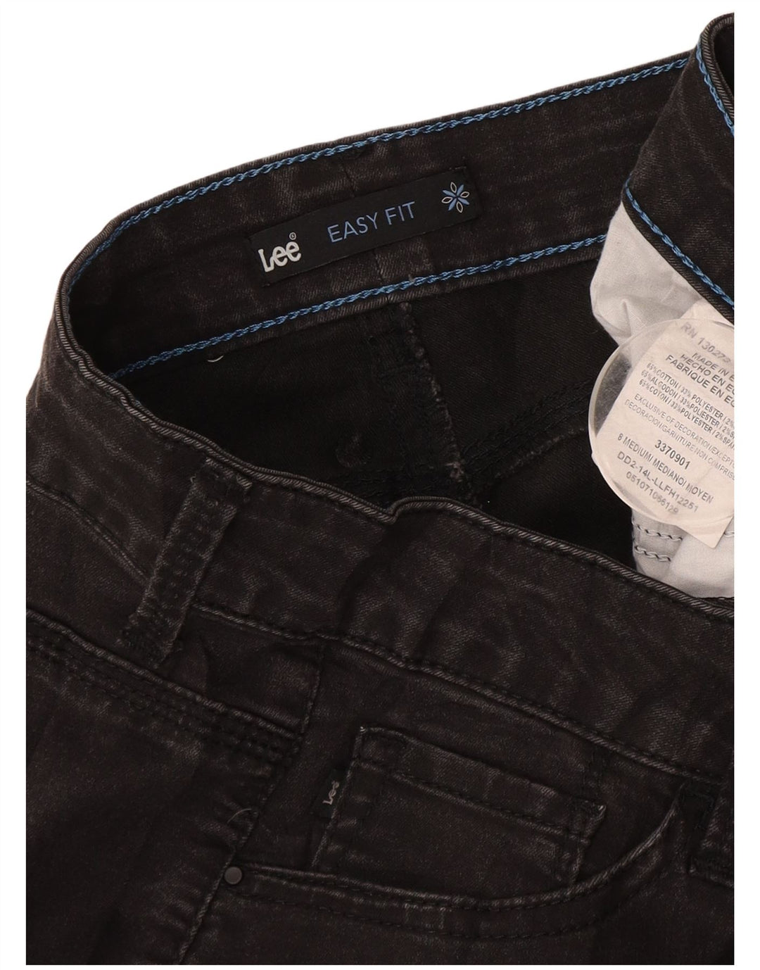 Lee Damen Easy Fit Capri Jeans US 8 Medium W28 L21 Schwarze Baumwolle