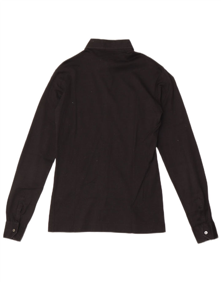 Vintage Damen Shirt UK 10 Small Schwarz